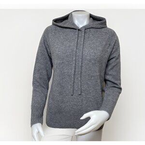 Hudson North Hoodie 100% Cashmere Sweater Gray Womens S Casual Soft Normcore